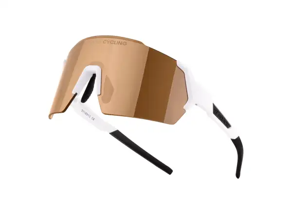 Force Electra Brille Weiß/Braun mit verspiegelten Gläsern