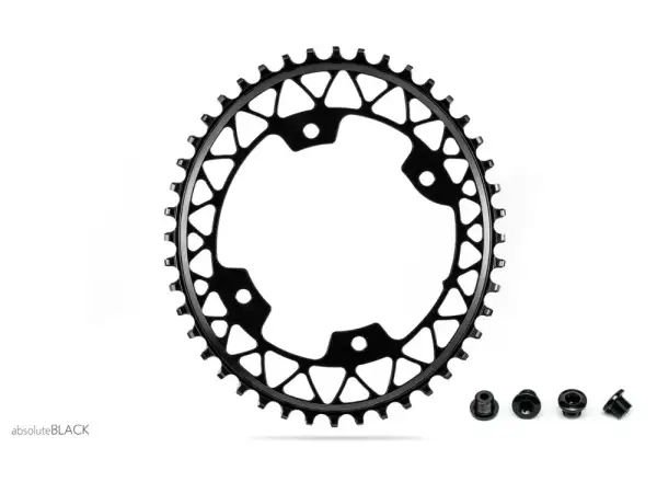 Absolute Black Oval 1X Gravel 110/4 46T Schwarz