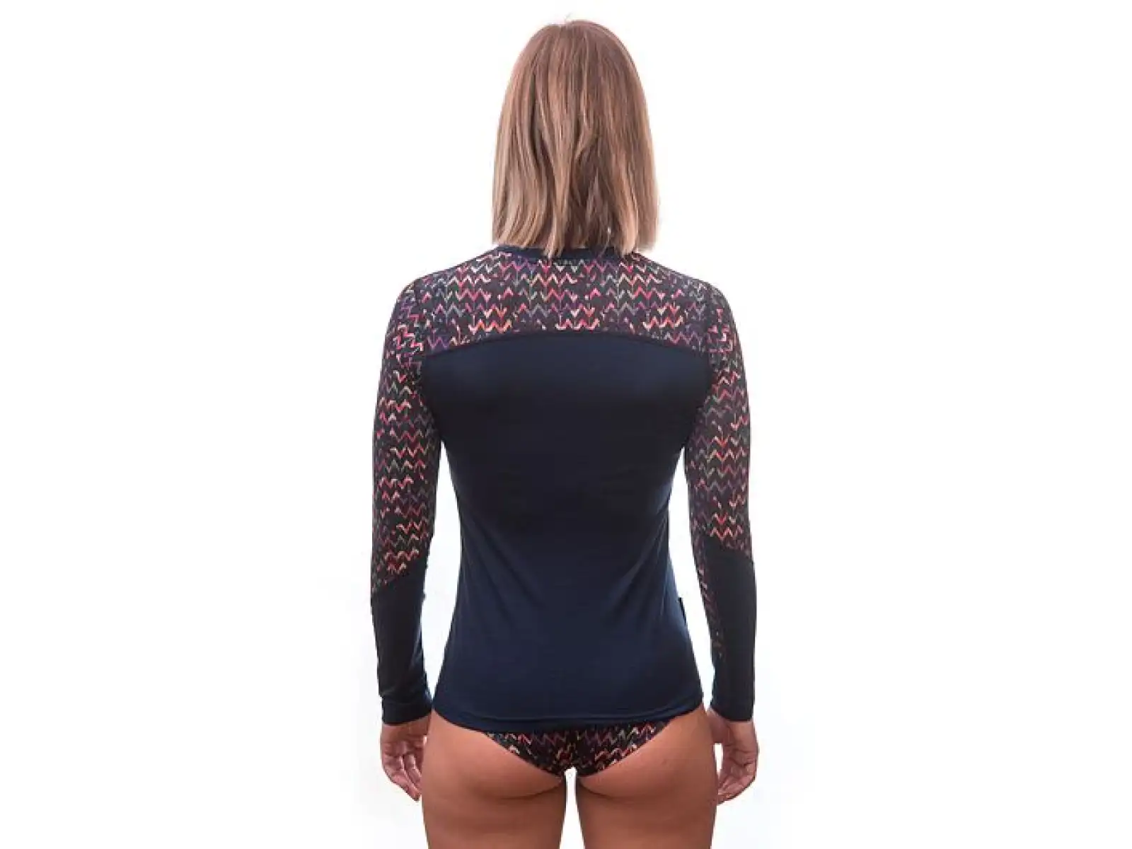 Sensor Merino Impress Damen T-Shirt Langarm Deep Blue/Origami