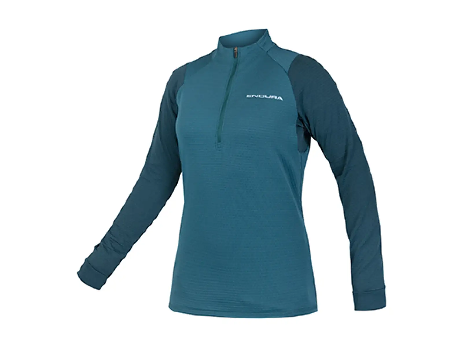 Endura SingleTrack Fleece Damen-Trikot Dunkelgrün-grau