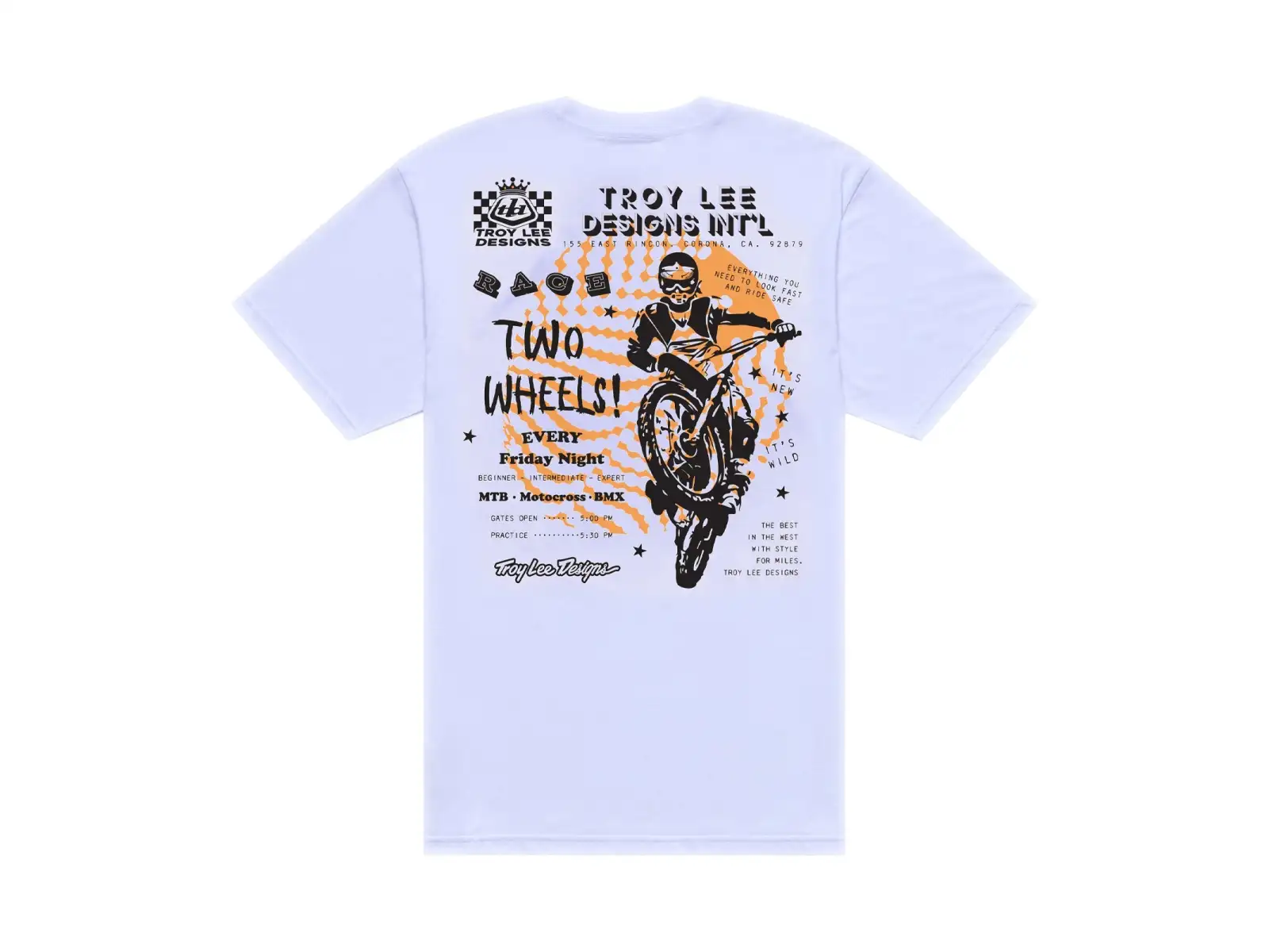 Troy Lee Designs Friday Night Line Herren T-Shirt Kurzarm White