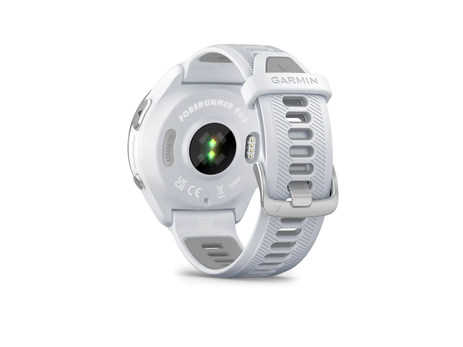 Garmin Forerunner 965 Smartwatch Silber Titan/Weiß