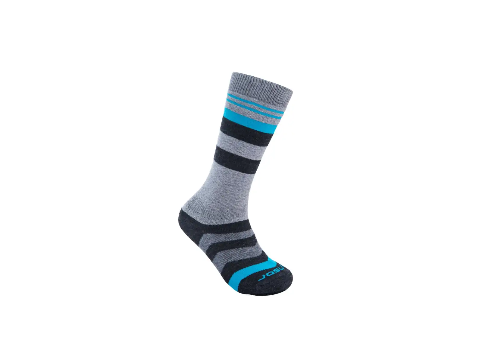Sensor Slope Merino Socken grau/schwarz/türkis