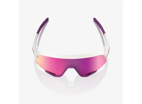 100% Slendale Sonnenbrille – Matte Chalk mit Purple Multilayer Mirror Lens