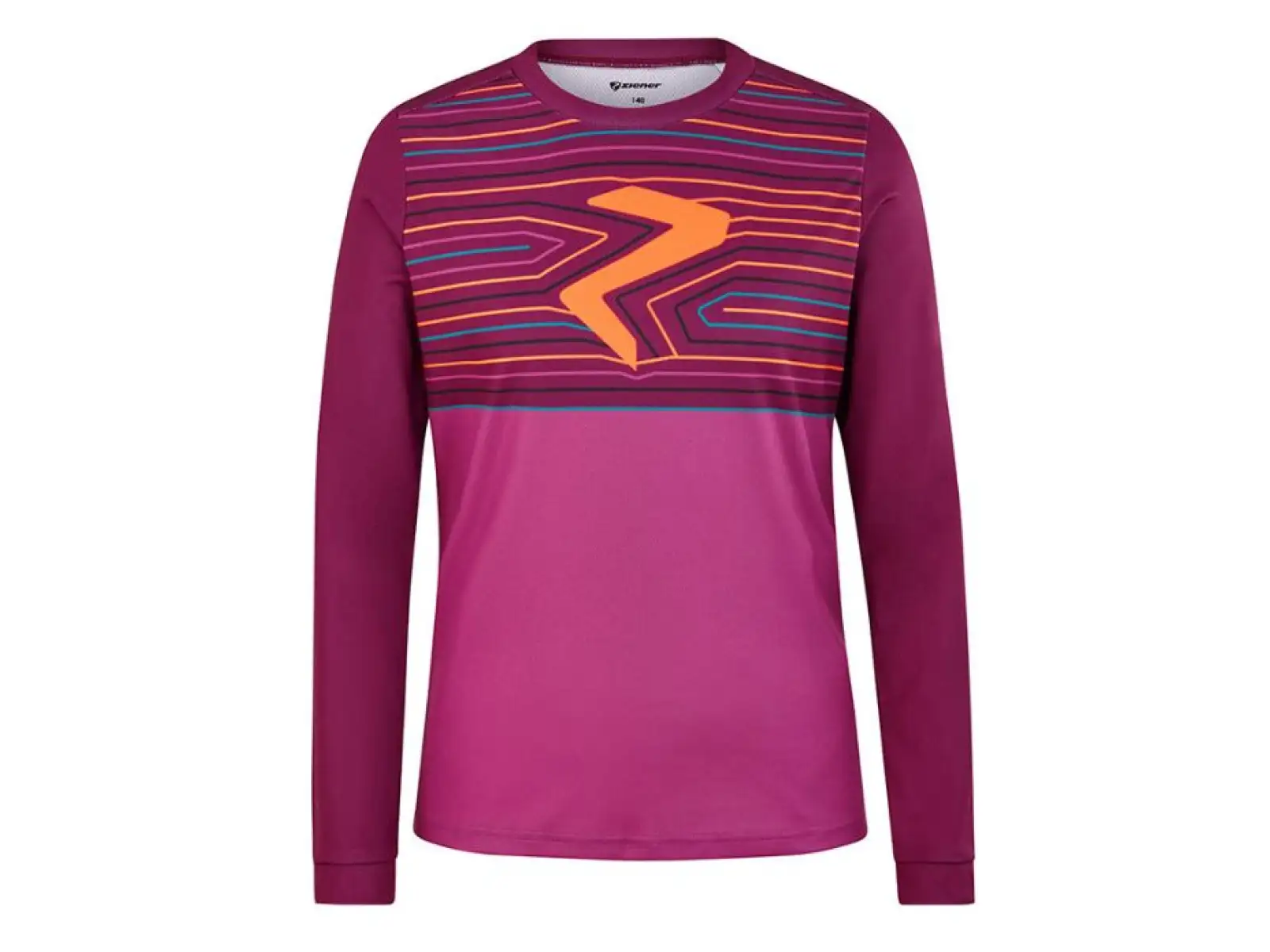 Ziener Nanuc Junior Funktions-Shirt Langarm lila/orange/blau