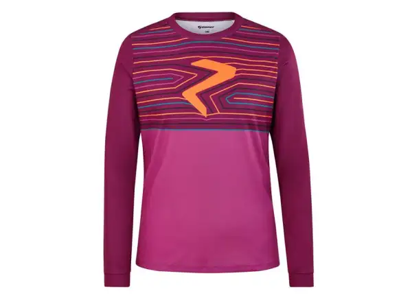 Ziener Nanuc Junior Funktions-Shirt Langarm lila/orange/blau