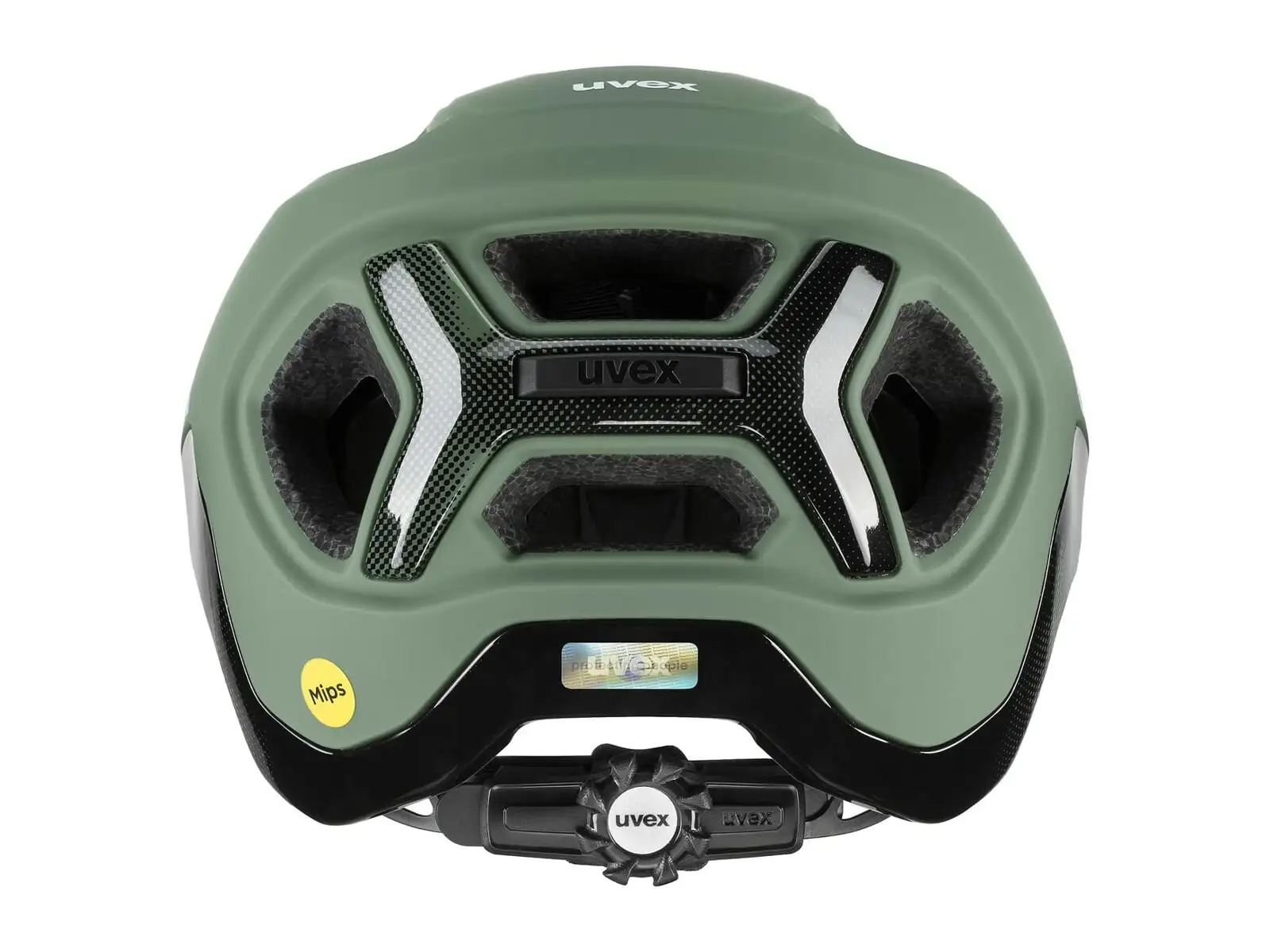 Uvex React Mips Helm Moos Green/Black Matt