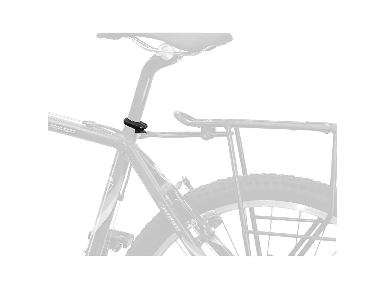 M-Wave Racky 31,8 mm Sattelstützenklemme für Gepäckträger.