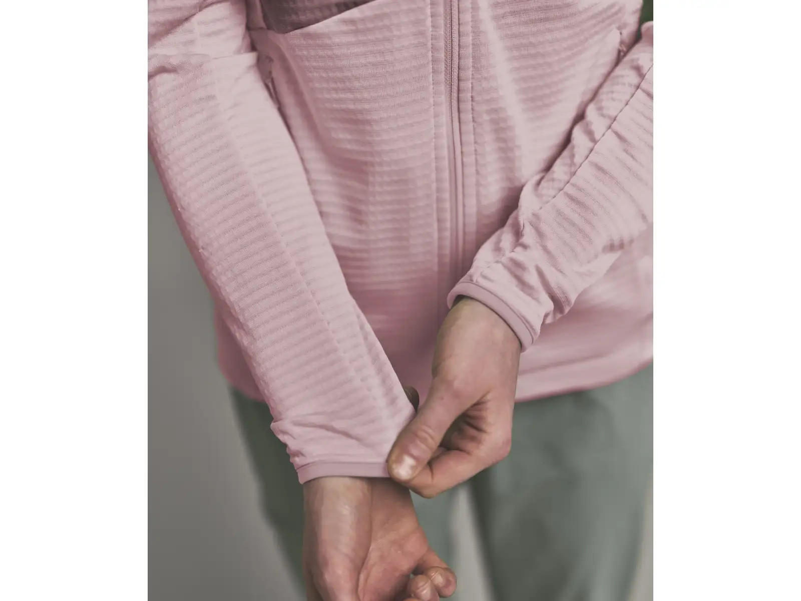 Ortovox Fleece Light Grid Hoody Damen-Sweatshirt Dawn Rose