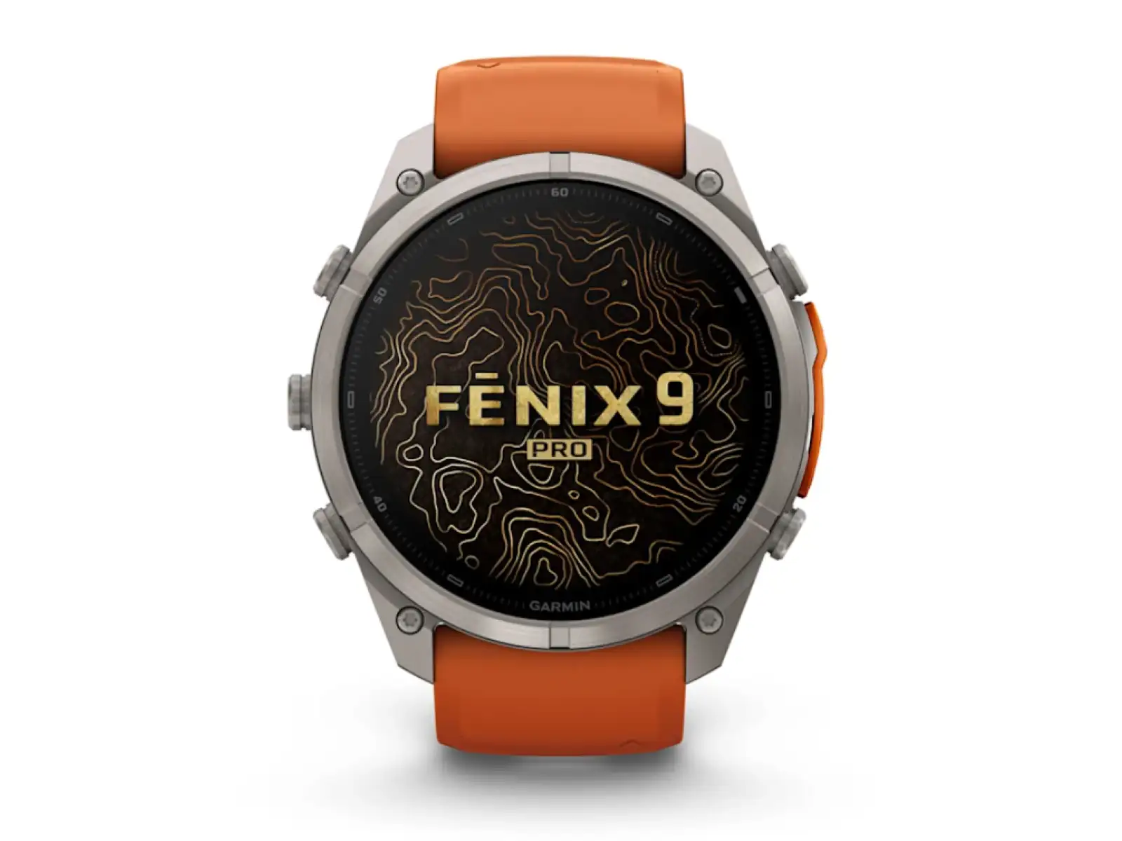 Garmin Fénix 9 Pro inReach 51 mm Smartwatch Titanium Autumn orange/Spark orange