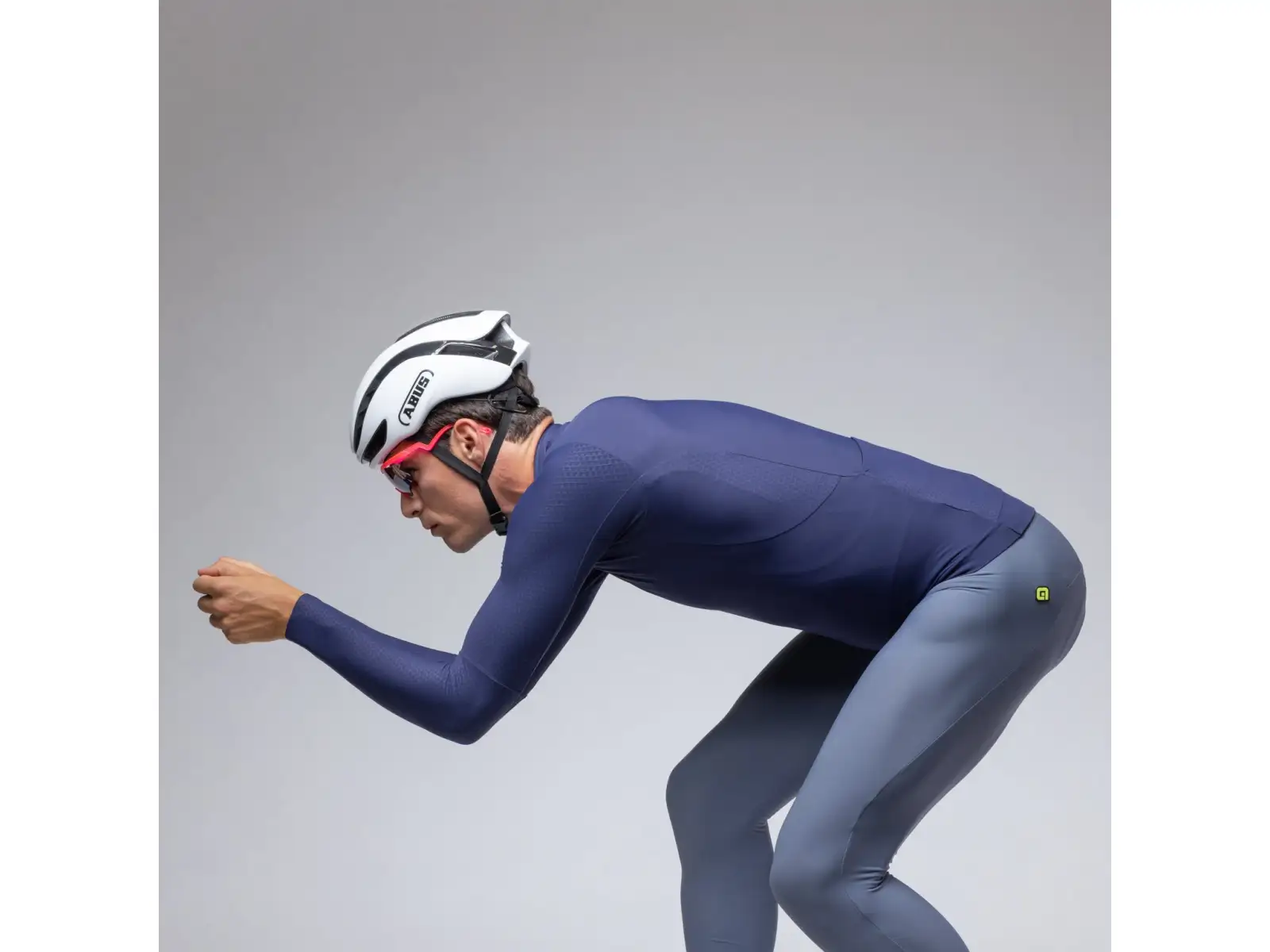 Alé R-EV1 Warm Race Herren gefüttertes Radtrikot Blueish