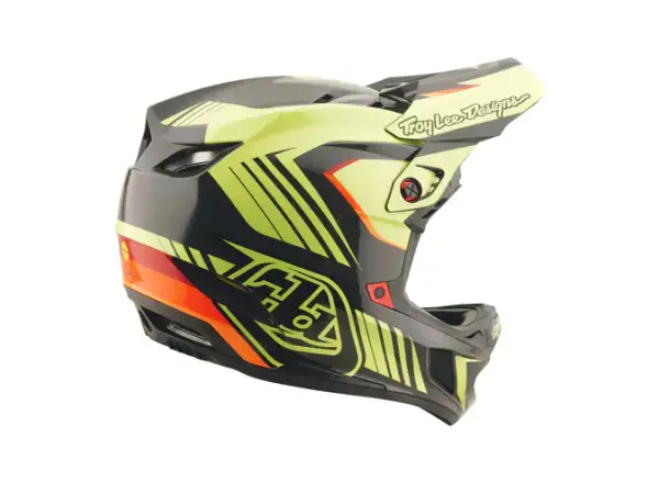 Troy Lee Designs D4 Polyacrylite Qualifier Helm schwarz/gelb