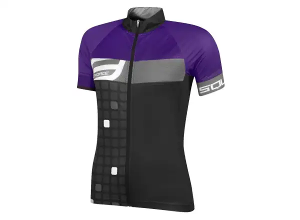 Force Square Damen Kurzarmtrikot schwarz/lila