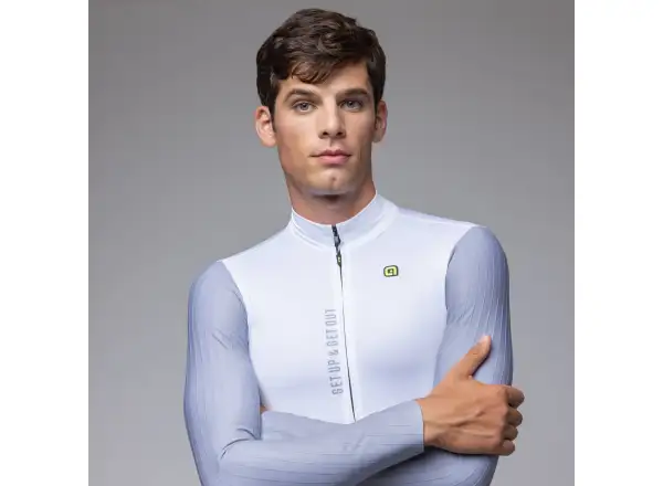 Alé PR-E Follow Me Herren isoliertes Trikot langer Ärmel White