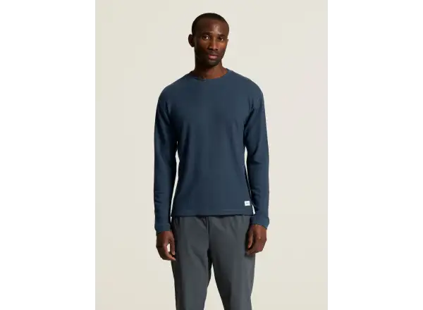 Craft Wool Waffle Herren T-Shirt Langarm blau