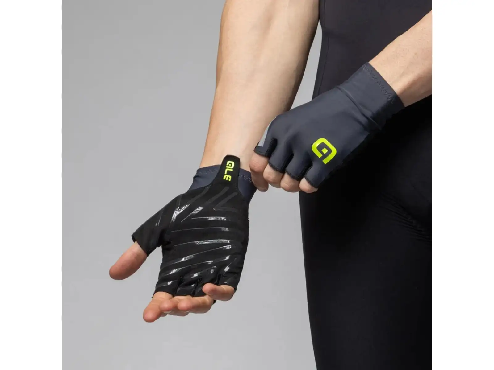 Alé Cima Fahrradhandschuhe Kurz Grau