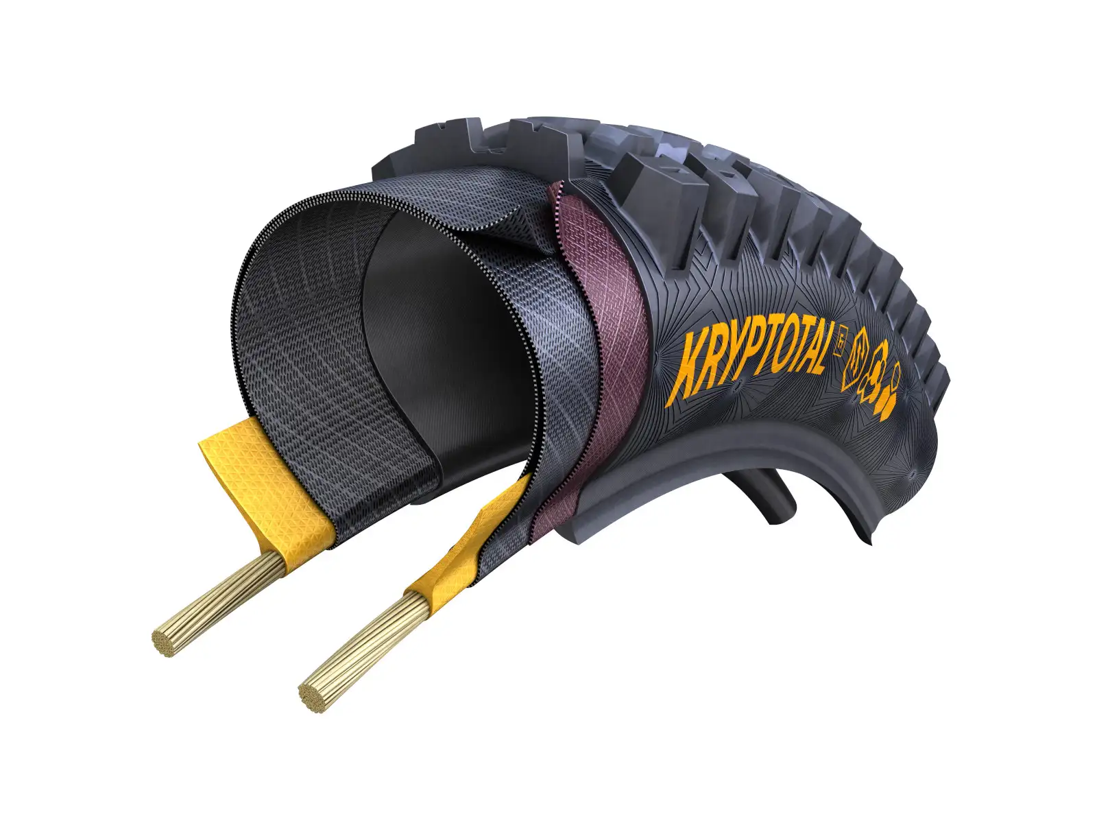 Continental Kryptotal-F Enduro Supersoft TLR 29" MTB Reifen Kevlar Vorderreifen schwarz