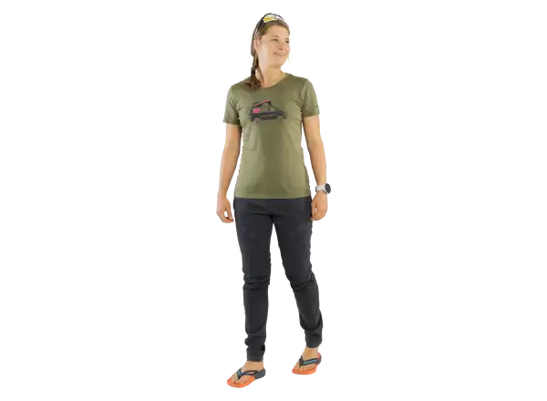 Dynafit Graphic Cotton Damen T-Shirt mit kurzen Ärmeln Winter Moss/Dynavan.