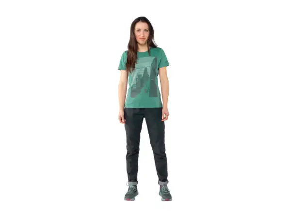 Dynafit X Simon Charriere Damen T-Shirt Kurzarm Atlantic/Dolomiti.