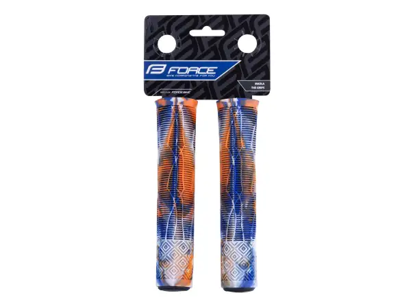 Force BMX160 Gummigriffe weiß/blau/orange