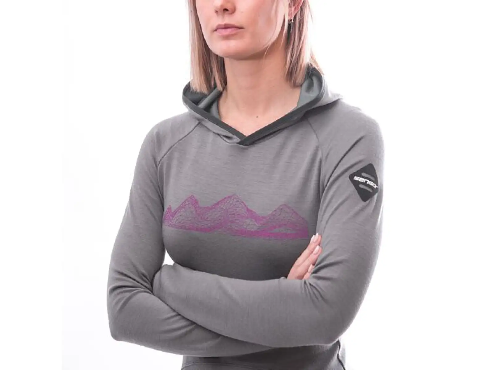 Sensor Merino Upper Mountains Damenpullover grau