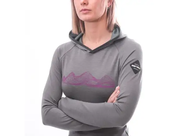 Sensor Merino Upper Mountains Damenpullover grau