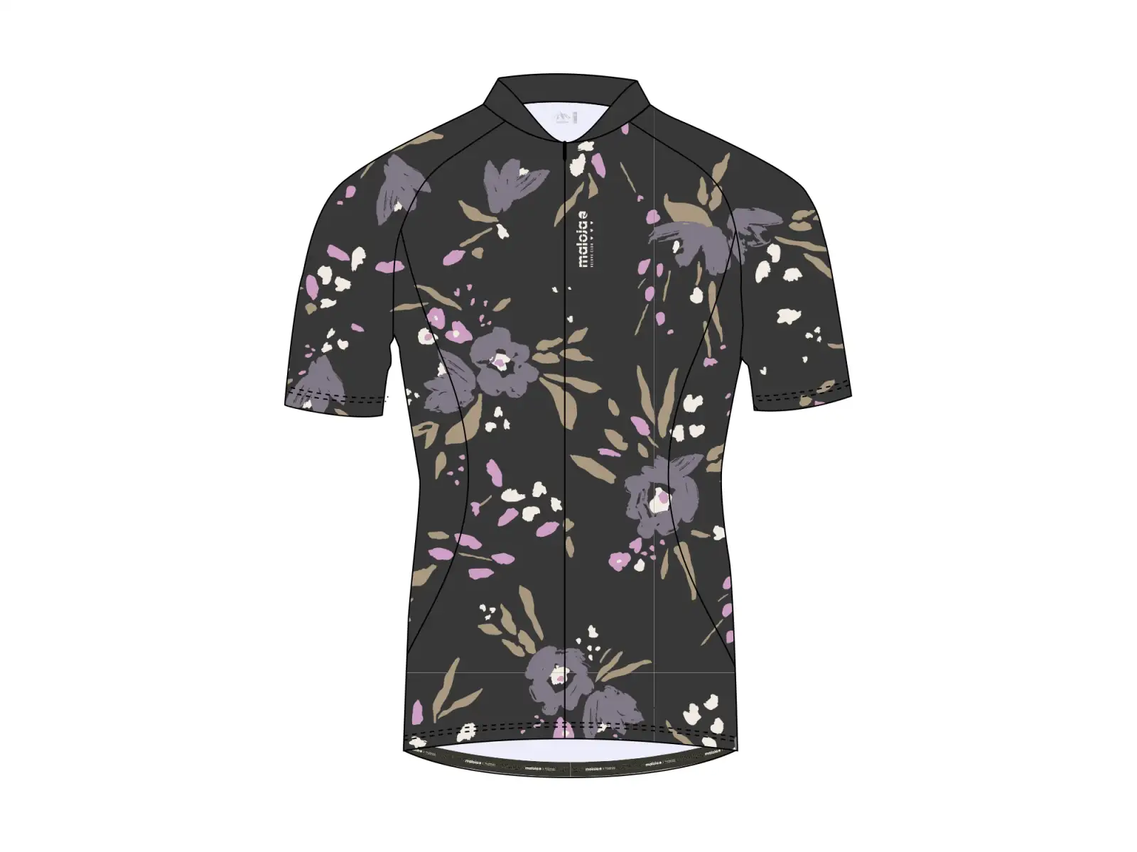 Maloja VilsaM. AOP 1/2 Damen Trikot Kurzarm Deep Black