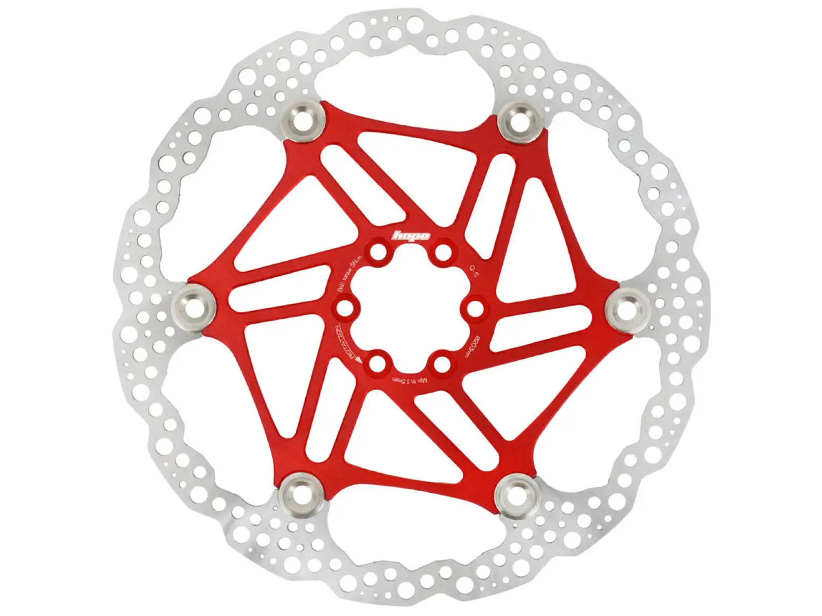 Hope Floating disc 183mm Bremsscheibe Rot