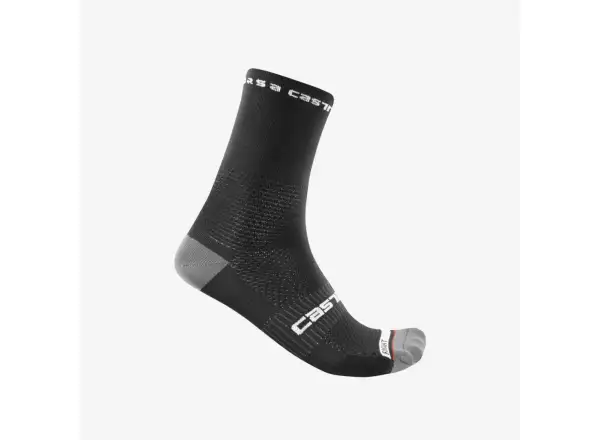 Castelli Rosso Corsa Pro 15 Socken hoch Schwarz