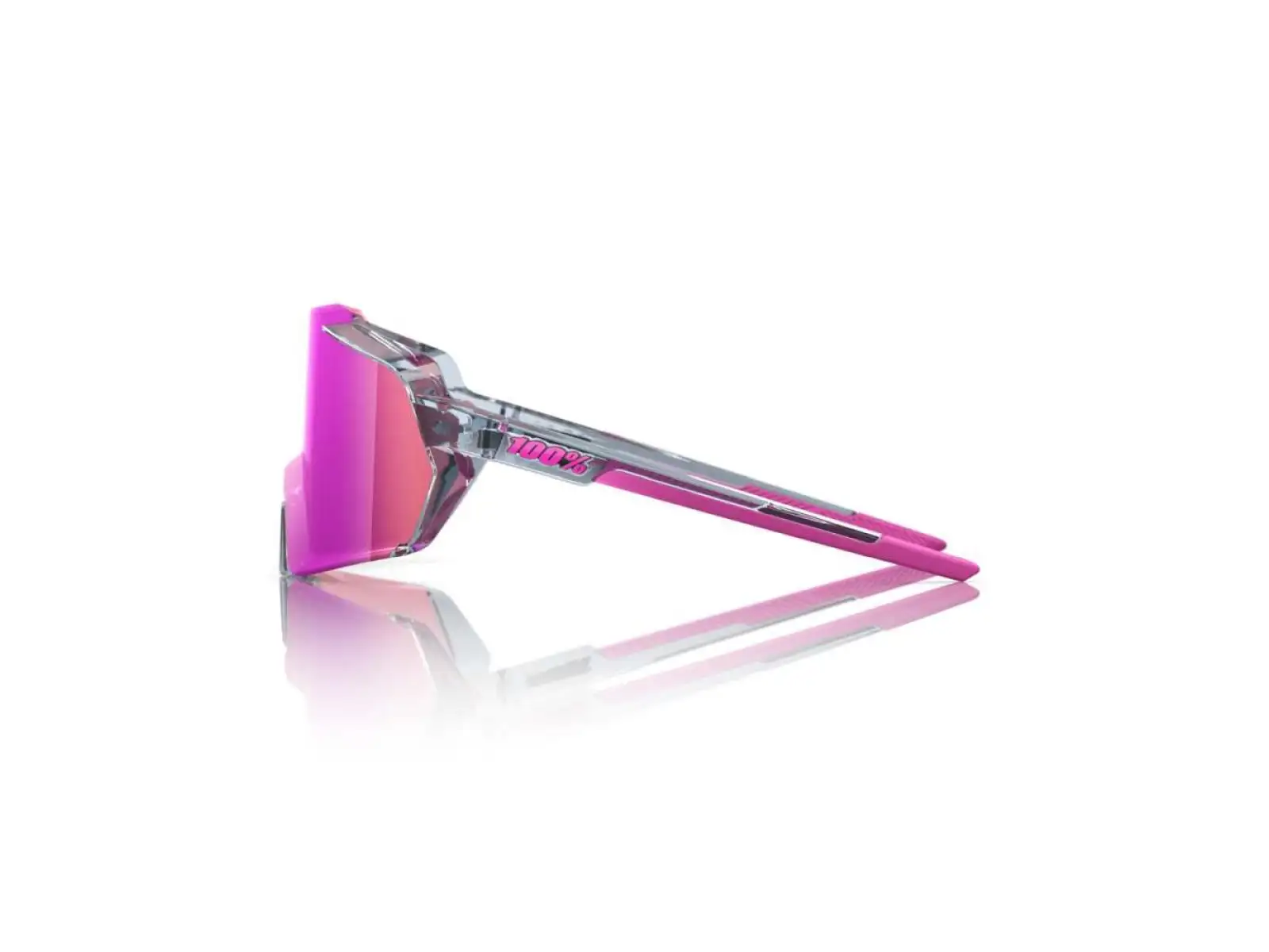 100% Korbin Brille Polished Translucent Grey/Purple Multilayer Mirror