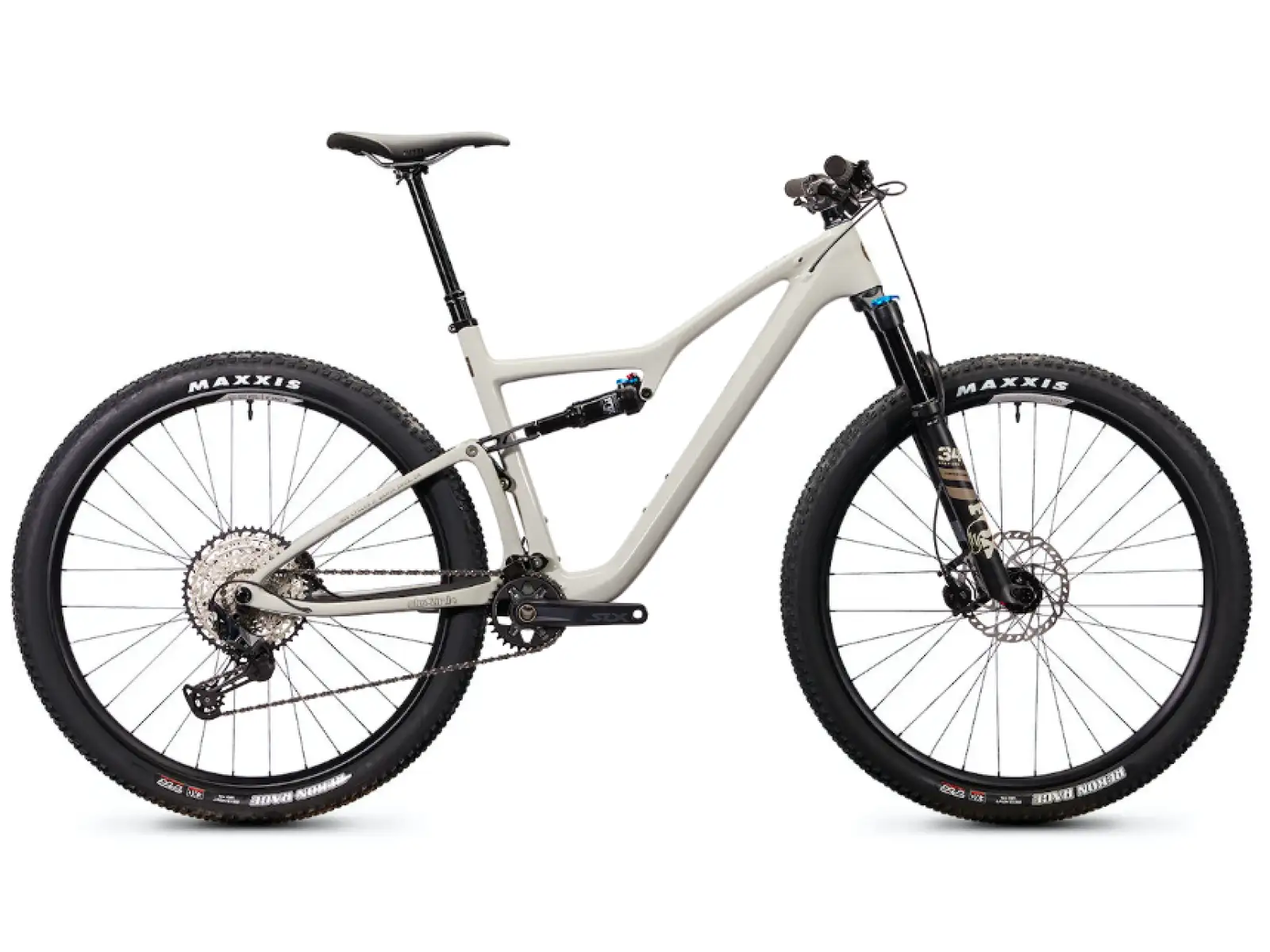 Ibis Exie V2 SLX 29" Mountainbike in Knochenfarbe.