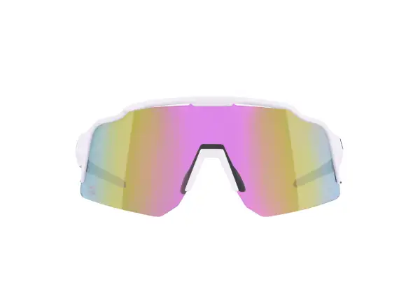 Force Strive Brille weiß/violett-gelbe Spiegelglas