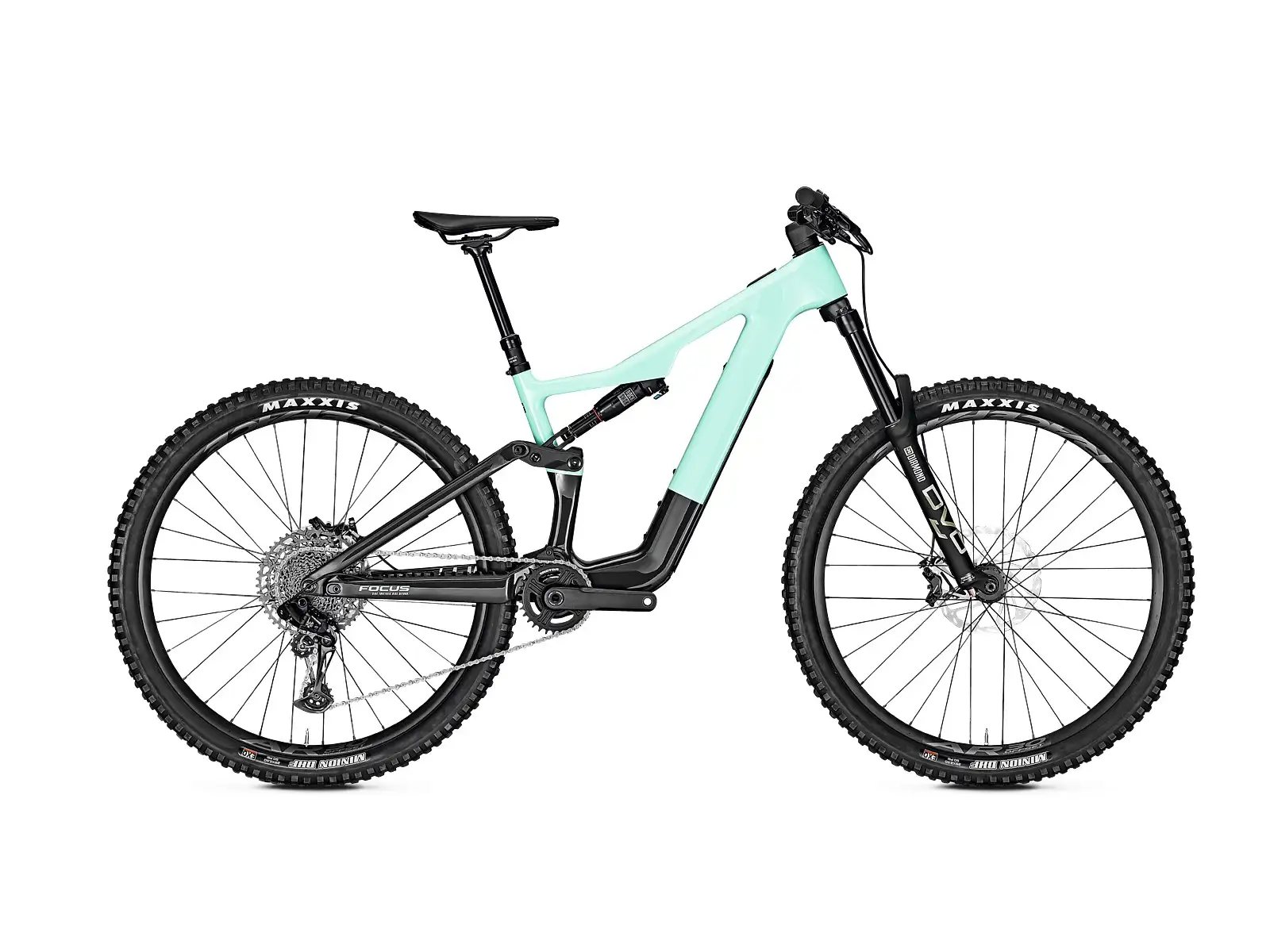 Focus JAM2 SL 8.7 DI 430Wh mountain e-bike in Poolgreen / Carbon glossy.