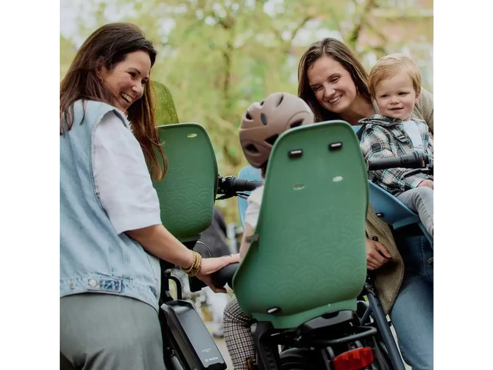 Urban Iki Ta-ke hinterer Fahrradsitz für MIK Gepäckträger Icho Green/Bincho Black