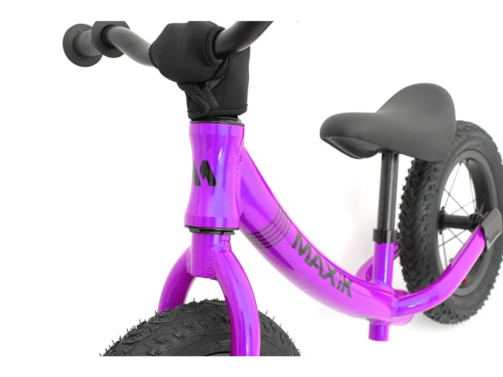 MAXÍK Evo Lite Kinderlaufrad magenta/lila + Gurt YAK