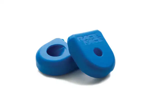 Race Face Kurbelstiefel, um Karbonkurbeln G4 in der Größe Medium blau zu schützen, 2 Stück.