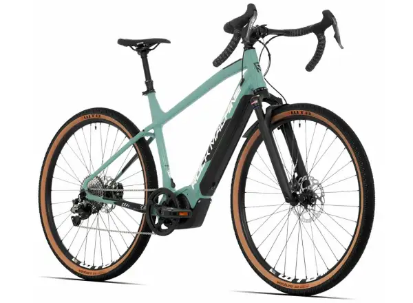 Rock Machine Gravelride e700 Di2 Gravel E-Bike in Menthol/Silver.