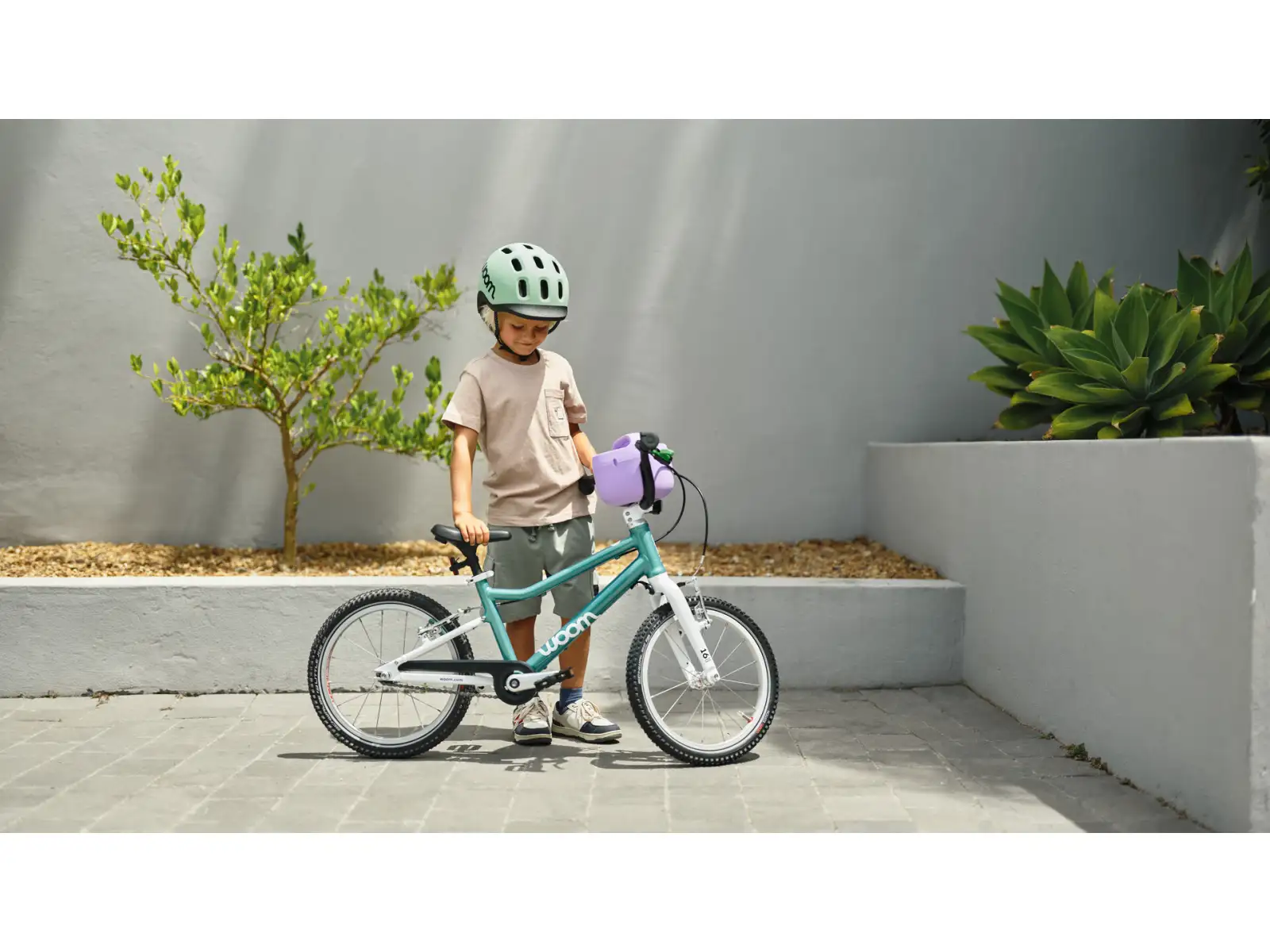 Woom GO 3 Automagic Metallic Turquoise 16 Kinderfahrrad