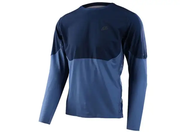 Troy Lee Designs Drift Herren Langarmshirt Blue Mirage