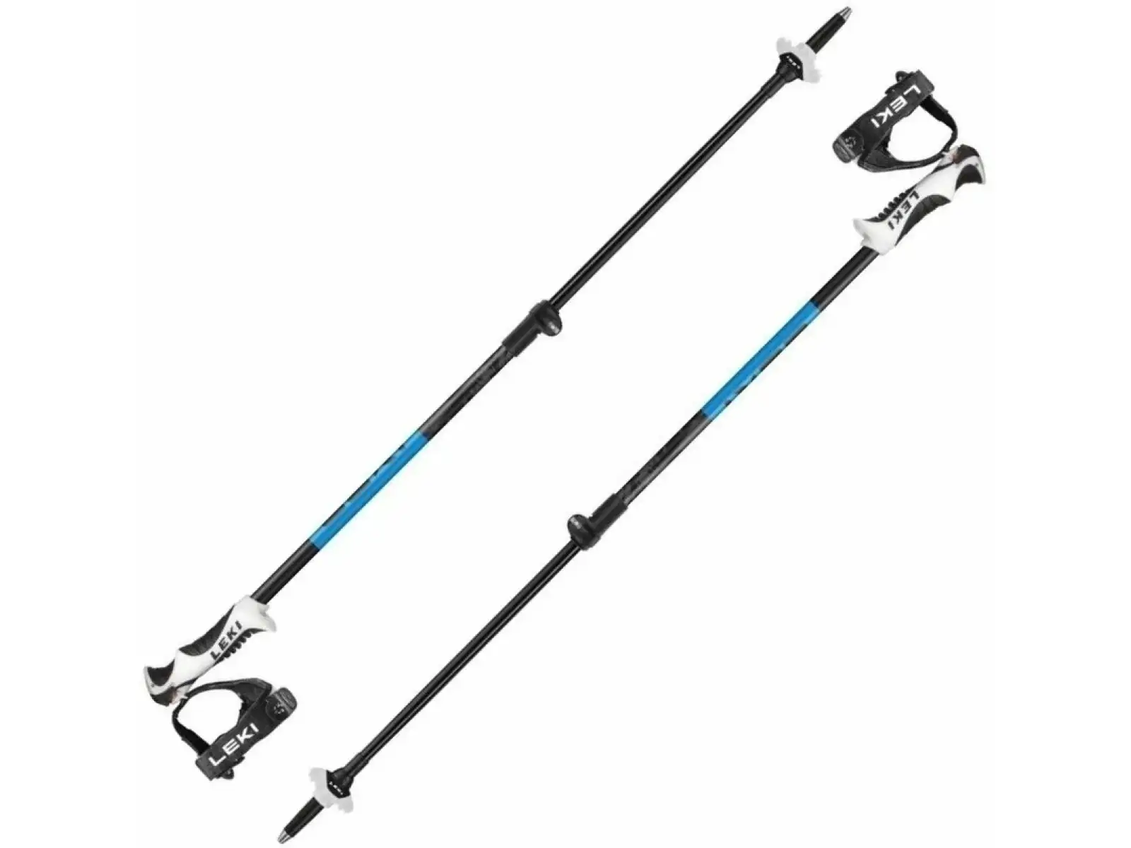 Leki Drifter Vario S Kinder-Teleskopstöcke Schwarz/Cyan/Dunkelanthrazit