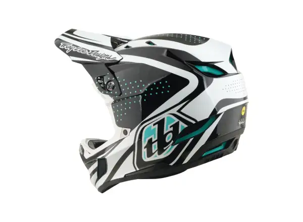Troy Lee Designs D4 Polyacrylite MIPS Helm Line Charcoal/White