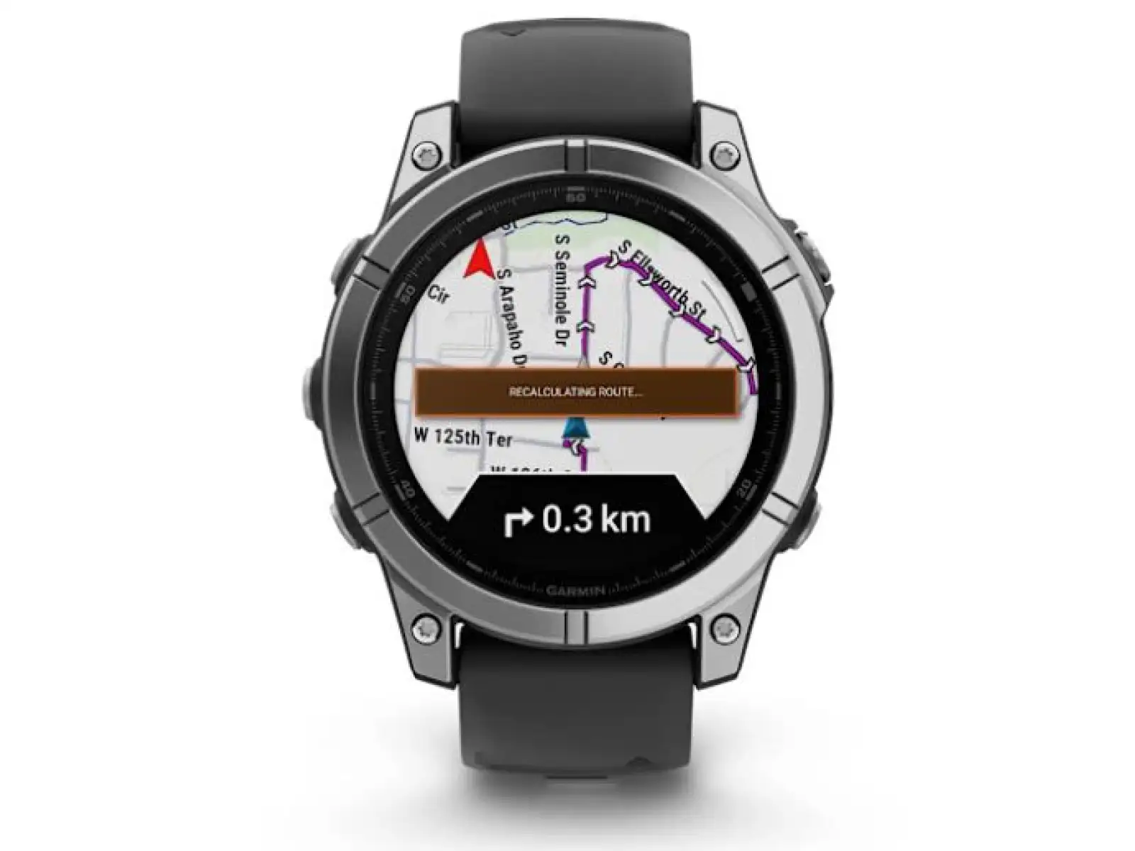 Garmin fenix E - 47 mm AMOLED Smartwatch aus Edelstahl