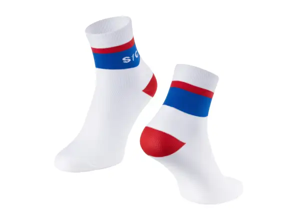 Force Stripe kurze Socken Weiß/Blau