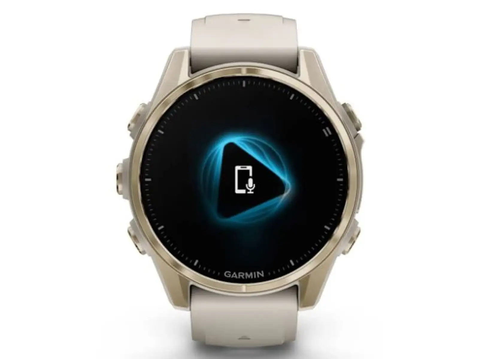 Garmin fenix 8 - 43 mm AMOLED Saphir Smartwatch Soft Gold Fog grey.