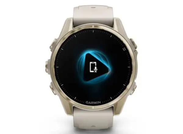 Garmin fenix 8 - 43 mm AMOLED Saphir Smartwatch Soft Gold Fog grey.