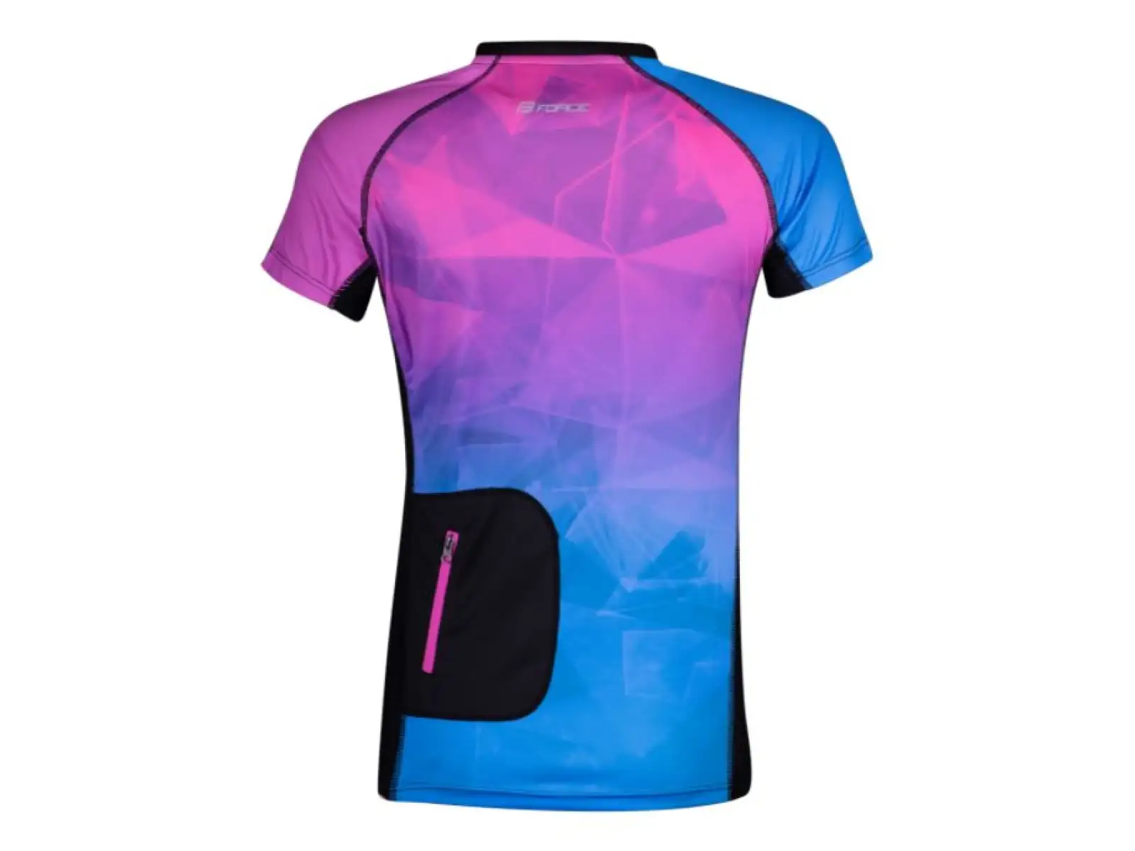 Force Core Damen-MTB-Trikot mit kurzem Arm, Pink/Blau.