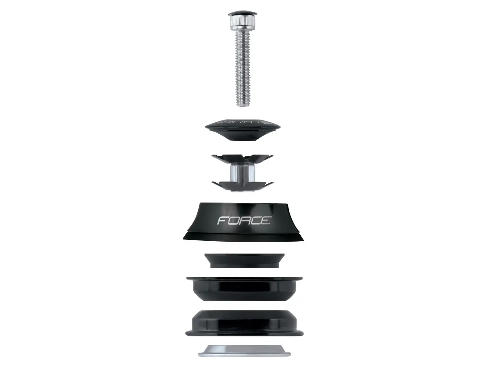Force Ahead 1 1/8" FE halbintegriertes Steuersatzschwarz