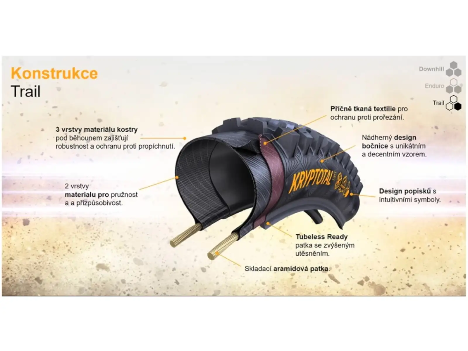 Continental Kryptotal Trail Endurance 29x2,40" TLR E-25 MTB Reifen Kevlar hinten Schwarz 2022