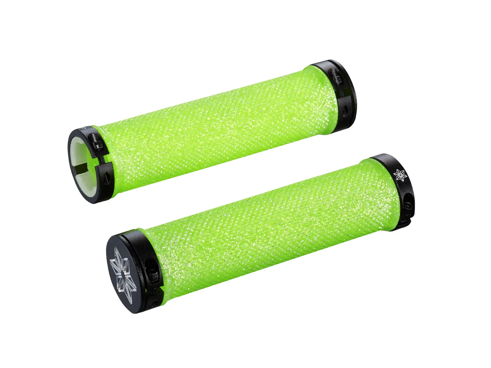 Supacaz Diamond Kush Griffe Neon Grün/Schwarz DH Star Ringz