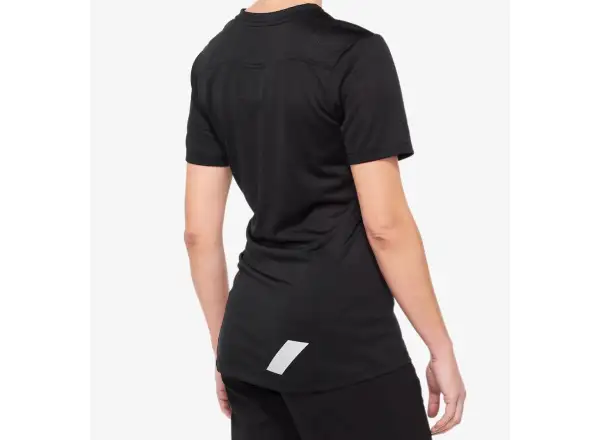 100 % Ridecamp Damen Kurzarmtrikot Schwarz/Grau
